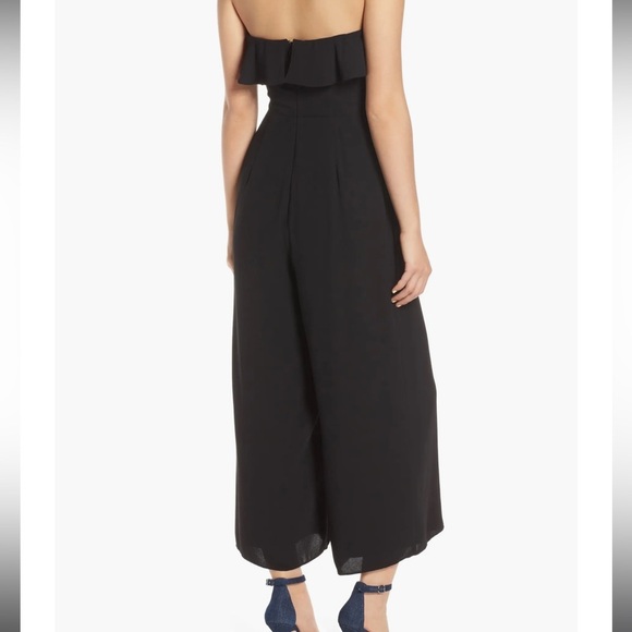 Chelsea28 black strapless jumpsuit with ruffles and sweetheart neckline - Picture 2 of 8
